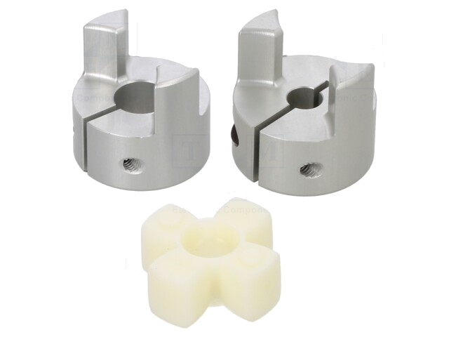 Koppeling; Ø: 20mm; Ø1: 5mm; Ø2: 8mm; aluminium Koppeling; Ø: 20mm; Ø1: 5mm; Ø2: 8mm; aluminium
